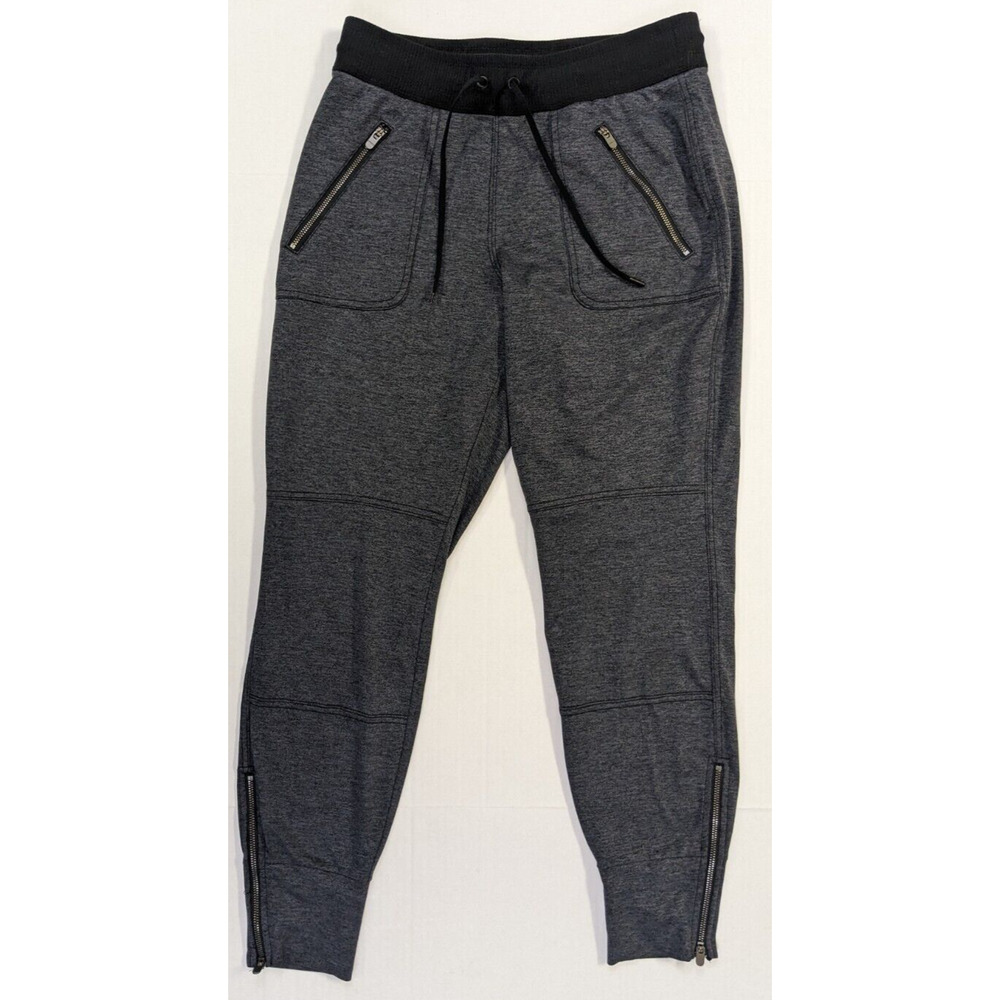 Athleta Women Size XS Gray Zip Ankle Tapered Lightweight Sweatpants Joggers